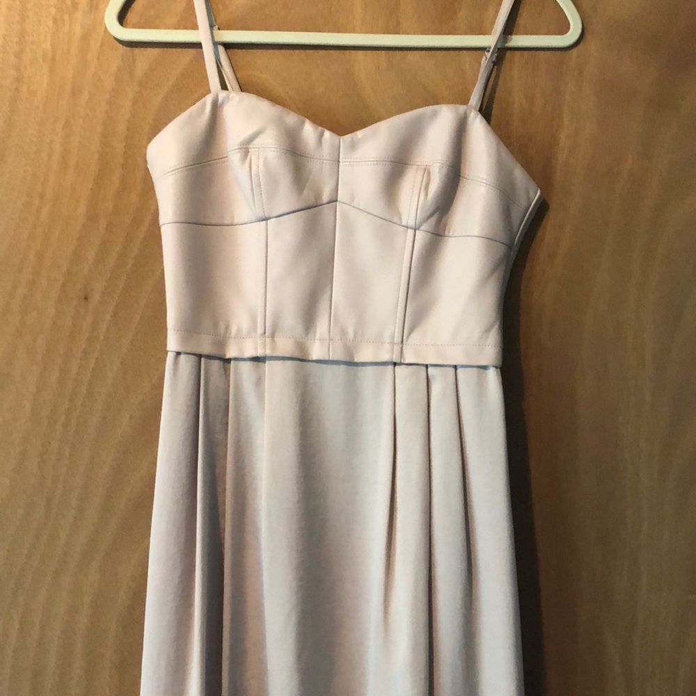 BCBG Nude high-low corset dress